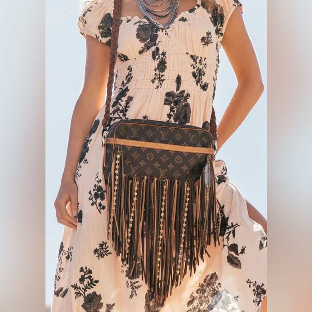 Louis Vuitton, cross body bag, vintage boho bag